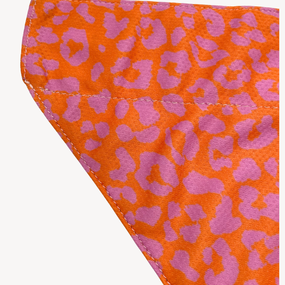Panther - Orange/Pink - Matching Bandana-Set