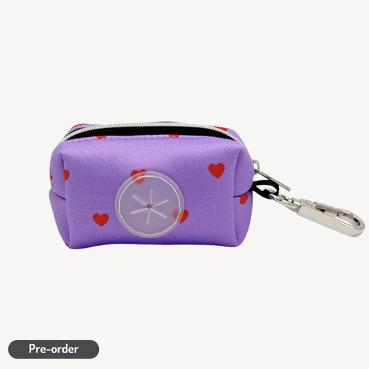 Hearts - Purple - Poop bag holder