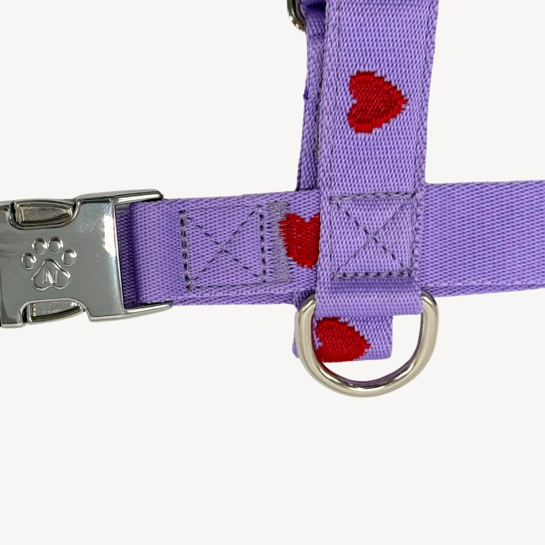 Hearts - Purple - Dog Harness / Harness