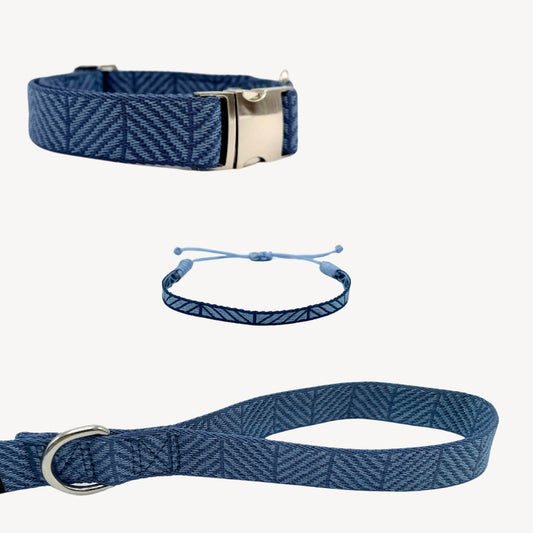 Denim – Blau – Matching Paws Set