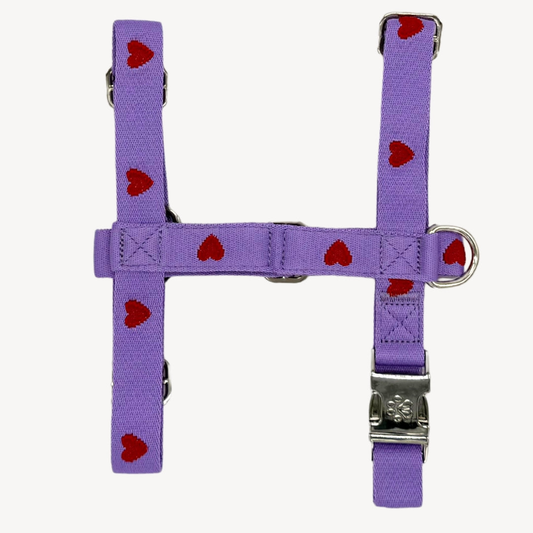Hearts - Purple - Dog Harness / Harness