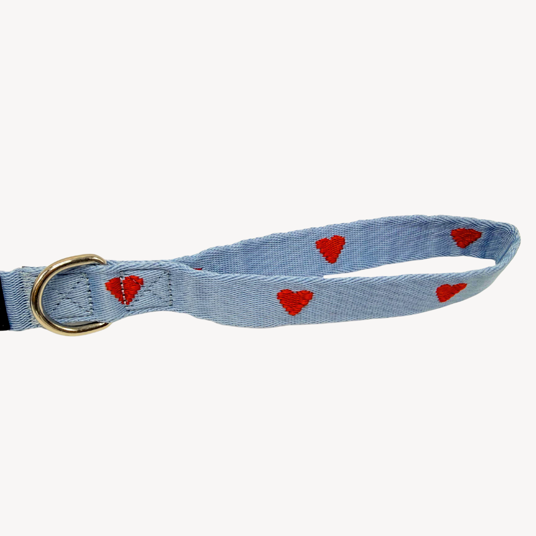 Denim Hearts  - Hundeleine