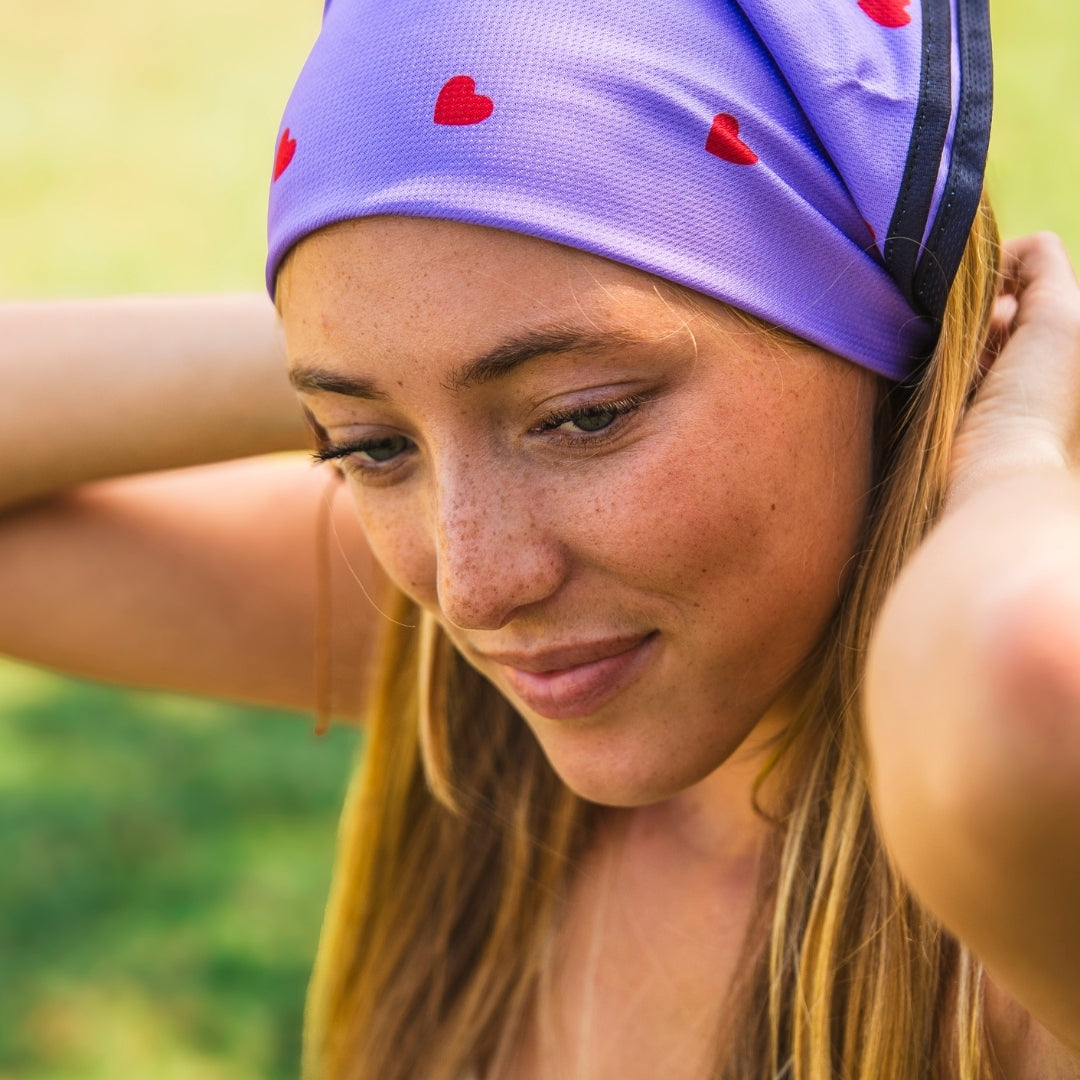 Herzen - Lila - Bandana